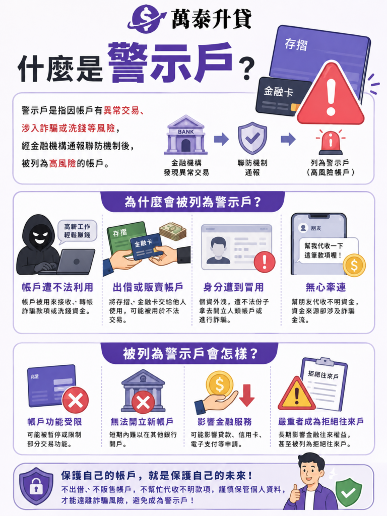 什麼是警示戶?變成警示戶的原因?