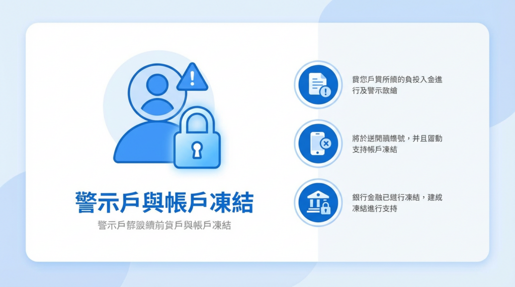 警示戶網站示意圖